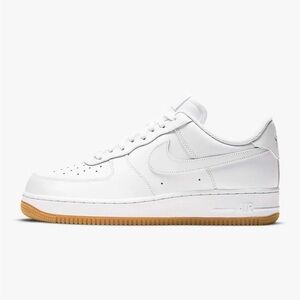Nike Air Force 1’s ‘07 White with Gum Sole